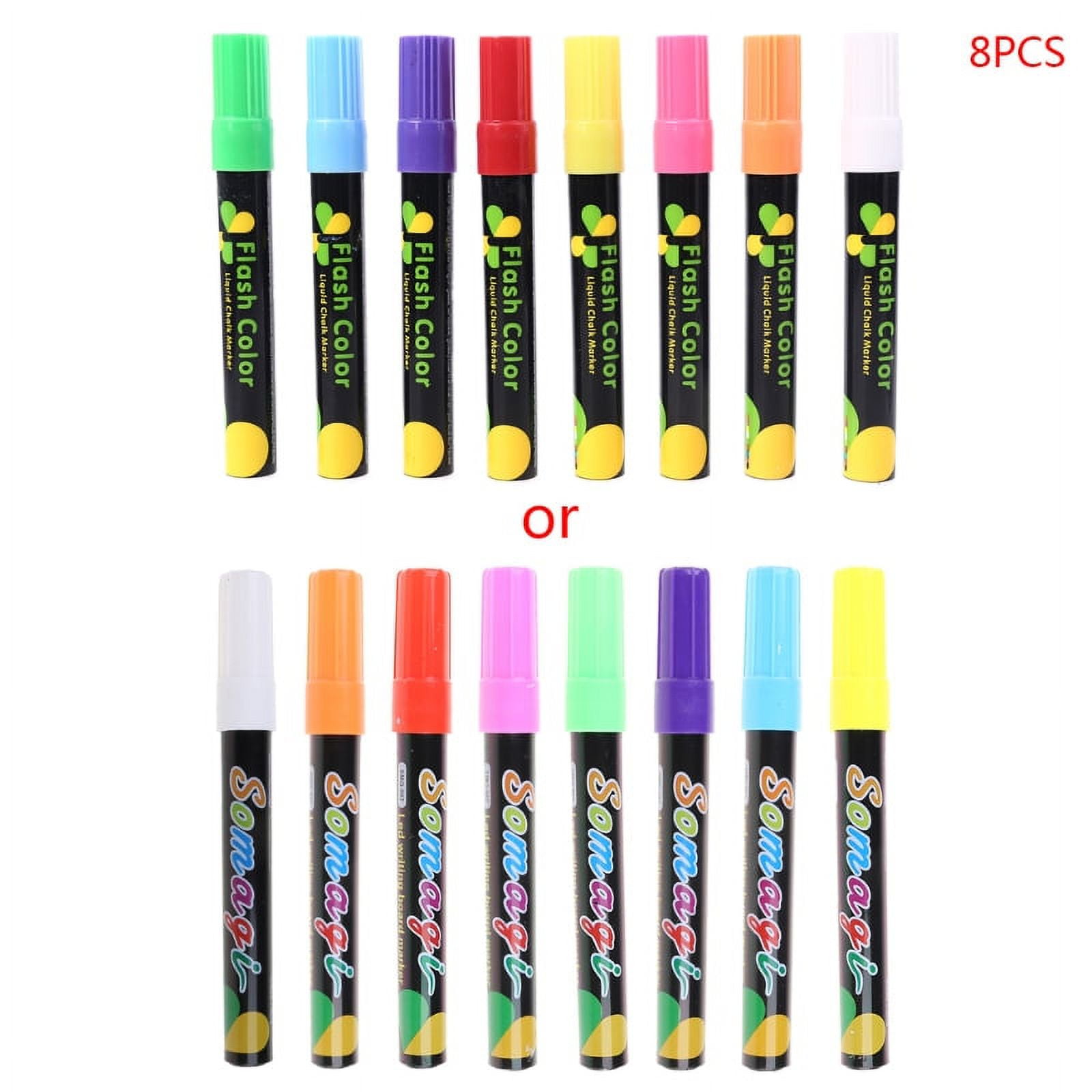 8 Colors Highlighter Fluorescent Liquid Chalk Marker Neon Pen For LED Writing Bo