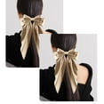 thumbnail image 1 of 8 Colors Long Tail Big Bow Hair Ties Women Girl Hair Styling Accessories, Gift Hair Bows Spring Clip for Mom Teen Toddler Girl Stuff, 90s French Style Vintage Satin Headdress Decor, 1 of 3