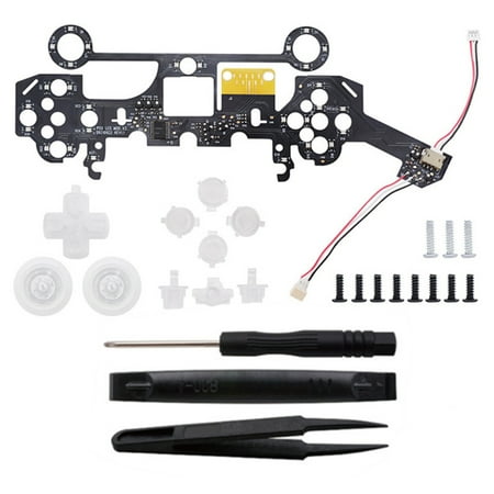 8 Colors Metal Luminated D-Pad Thumbsticks Face Buttons LED Kit for PS5 Controller Game Accessory