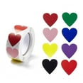 thumbnail image 1 of 8 Colors Paper Heart Sticker Rolls Valentine's Day Decals for Envelope Card Making Mixed Color 25x25mm about 500pcs/roll, 1 of 4