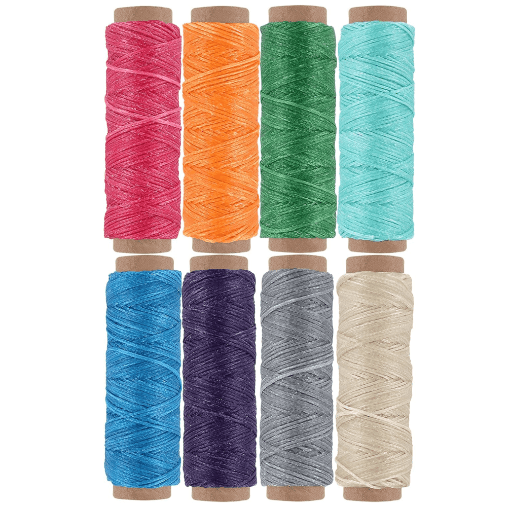 8 Colors Waxed Thread,150D Leather Sewing Waxed Thread Cord for Leather ...