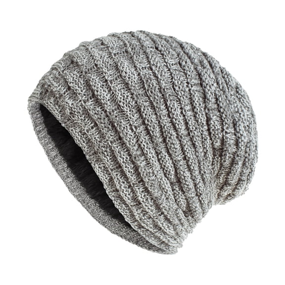 8 Colors Women Knitted Hat, Woolen Yarn Thick Warm Beanie Slouchy Cap for Autumn Winter 1PC