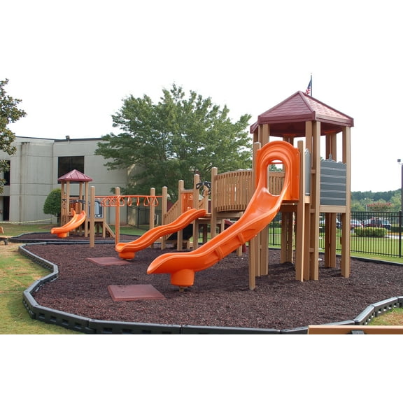 8" Commercial Plastic Playground Borders - Full Pallet (60 Borders) - for School, Church, Daycare, Municipal and Home Use