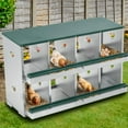 thumbnail image 1 of 8-Compartment Metal Chicken Nesting Box - with Large Vented Holes for Easy Egg Collection & Poultry Coop, 1 of 6