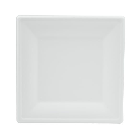 8" Compostable Fiber Molded/ Bagasse Square Plates, 500 CT