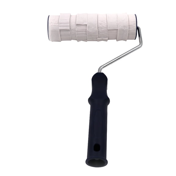 8" Concrete Texture Roller with Handle Imitation Brick Pattern Embossing Cylinder Painting Roller for Wall Decorative