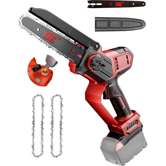 8" Cordless Mini Chainsaw, for Milwaukee M18 18V Battery, Brushless Chainsaw for Tree Trimming Wood Cutting, Handheld Electric Power Chain Saw with Auto Oiler, Auto-Tension(Bare Tool Only)