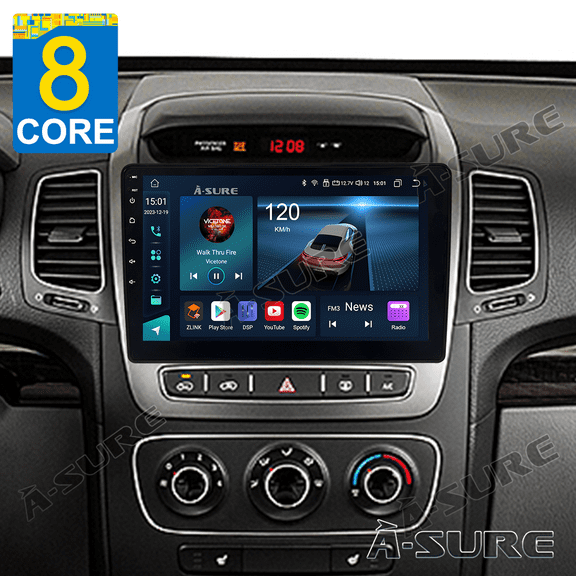 8-Core 4+64GB Car Radio Stereo for Kia Sorento MK3 2014-2015 CarPlay Android 13 Navi GPS ChatGPT 4G WIFI