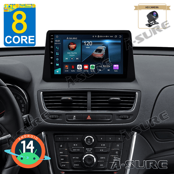 8 Core 4+64GB Car Stereo Radio for Buick Encore 2012-2016 | OPEL MOKKA MKI J13 2012-2016 with CarPlay/Android Auto/GPS Navi/4G LTE/Wi-Fi/BT 5.0/DSP/SWC/HD Camera
