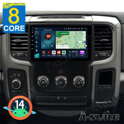 8 Core 4+64GB CarPlay Android 14 Car Radio Stereo for Dodge Ram 1500 2500 3500 2013-2018 GPS Navi WiFi Bluetooth 4G LTE DSP RDS