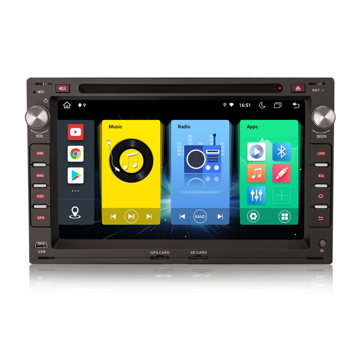 8-Core 64GB ROM Android 13 Car Stereo for VW Polo Golf 4 T5 Seat Toledo ...