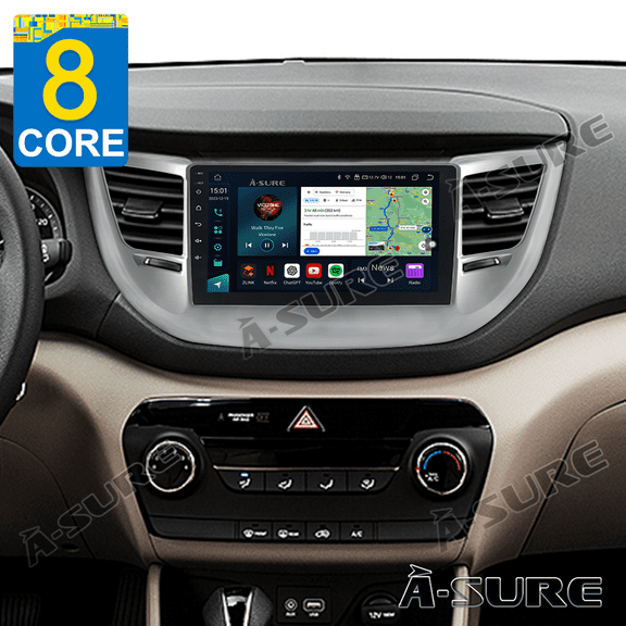8 Core Android 13 Wireless CarPlay 4+64GB Car Stereo Radio for Hyundai Tucson 2016-2018 GPS Navi BT WiFi DSP
