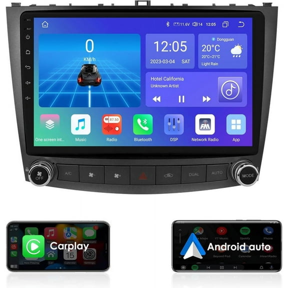 8 Core Android Car Radio GPS for Lexus IS250 200 300 350 (2006-2012), 4GB+32GB 10.1 Inch 1280*720 IPS Stero Support Weather Display Carplay Android Auto DSP AM/FM RDS