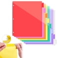 thumbnail image 1 of 8 Count Binder Dividers with Write‑On Tabs, 8 Tab Page Separators for 3‑Ring Binder, for Office and Home Organization, 1 of 9