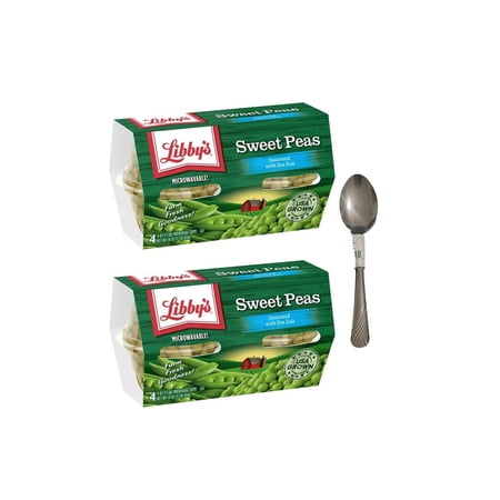 (8 Count) Libby's Sweet Peas, 4 oz Cups With Spoon