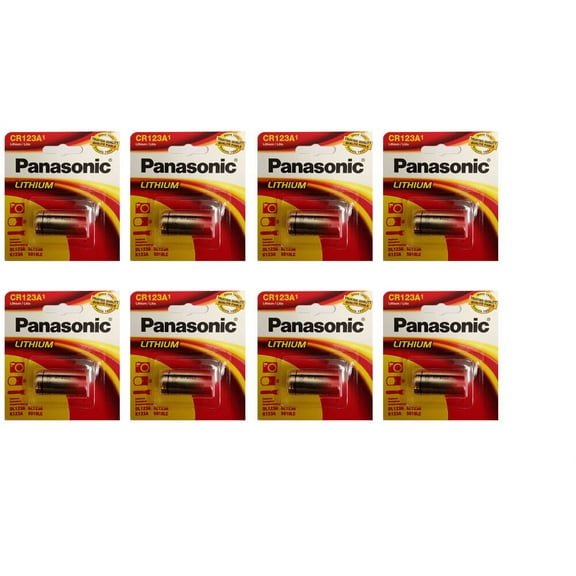 8 Count Panasonic CR123A CR 123 3V Lithium Battery FRESH