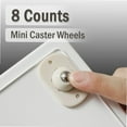 thumbnail image 1 of 8 Counts Self Adhesive Mini Caster Wheels，360 Degree Rotation,durable,Strong Load Low Noise Self Caster Wheels, 1 of 5
