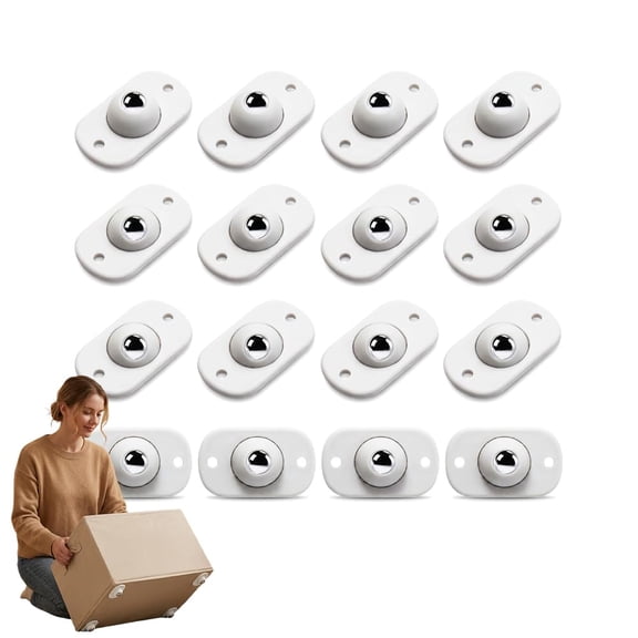 8 Counts Self Adhesive Mini Caster Wheels, Appliance Rollers Appliance Sliders for Kitchen, 360° Swivel Universal Caster Wheel for Kitchen Appliances, Storage Boxes