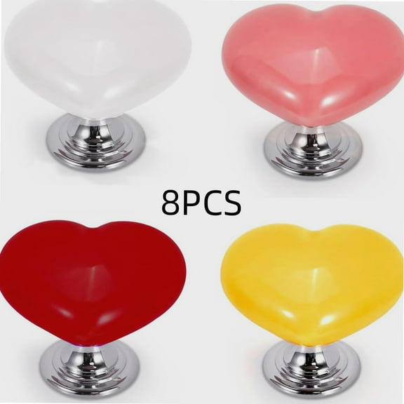 8 Counts Toilet Button Pusher, Love Heart Shaped Toilet Flusher Top Push Button Helper, Toilet Press Tool for Protect Long Nails