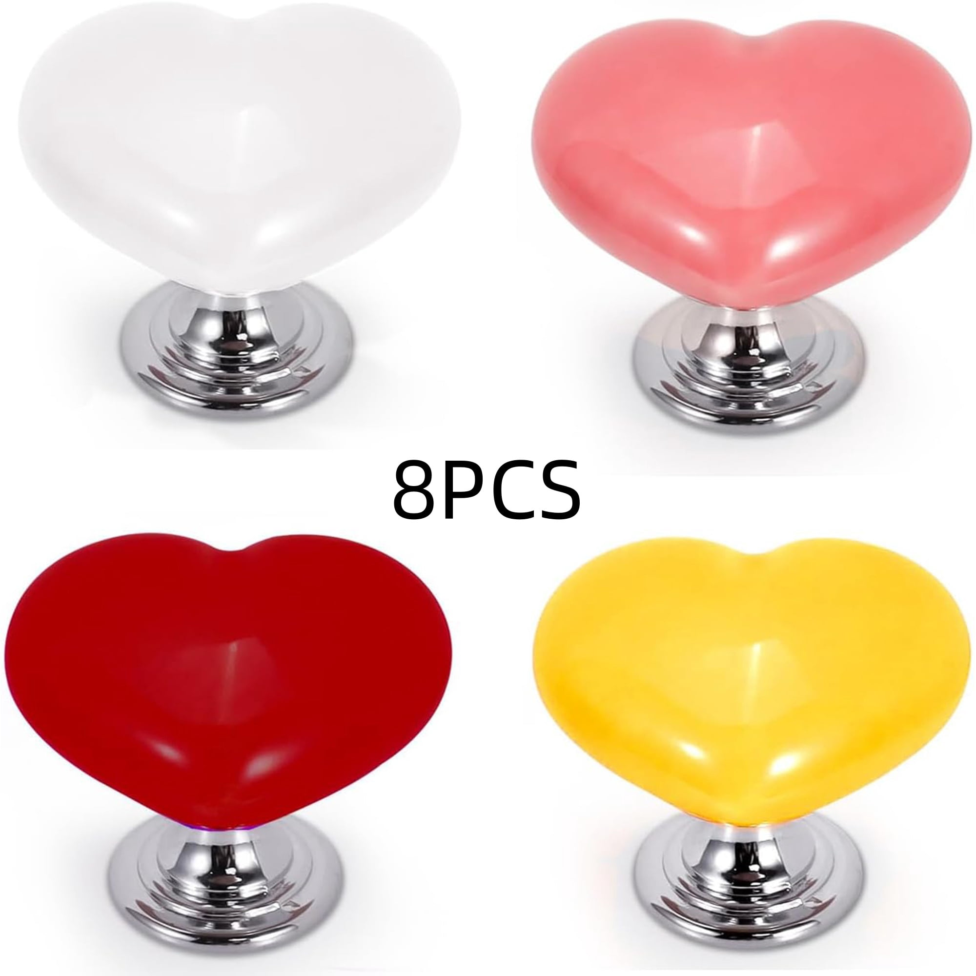 8 Counts Toilet Button Pusher, Love Heart Shaped Toilet Flusher Top ...