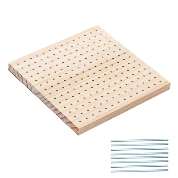8" Crochet Blocking Board with 10 Pegs for Knitting & Crochet, Crochet Blocking Board with Pegs, Granny Square Blocking Board