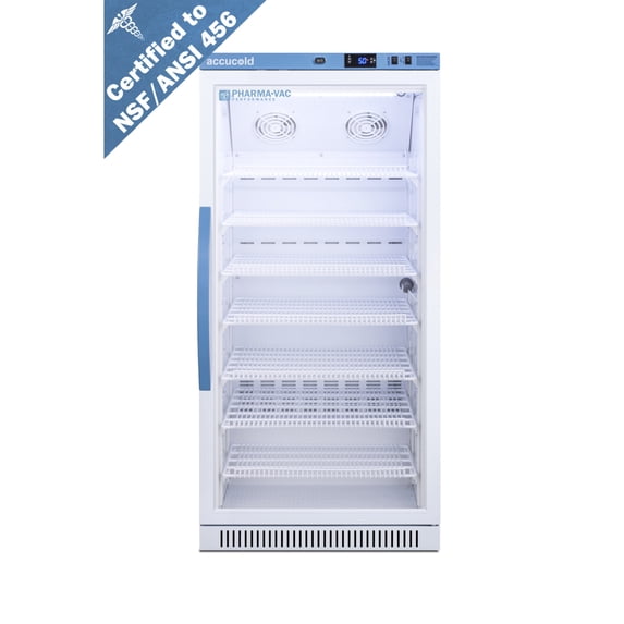 8 Cu.Ft. Upright Vaccine Refrigerator, Certified to NSF/ANSI 456 Vaccine Storage Standard