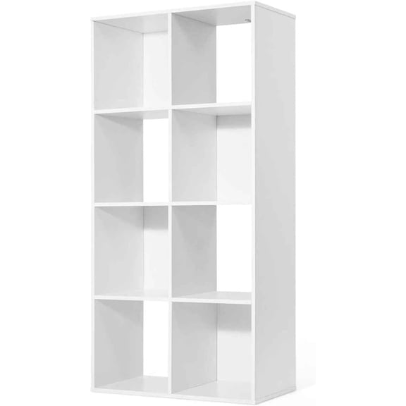 8 Cube Grid Storage Organizer Bookcase, 11 Inch Compartment Divider Shelf with Thick Edge, Vertical Horizontal Placement Multi-Color Storage Unit for Bedroom Living Room Office
