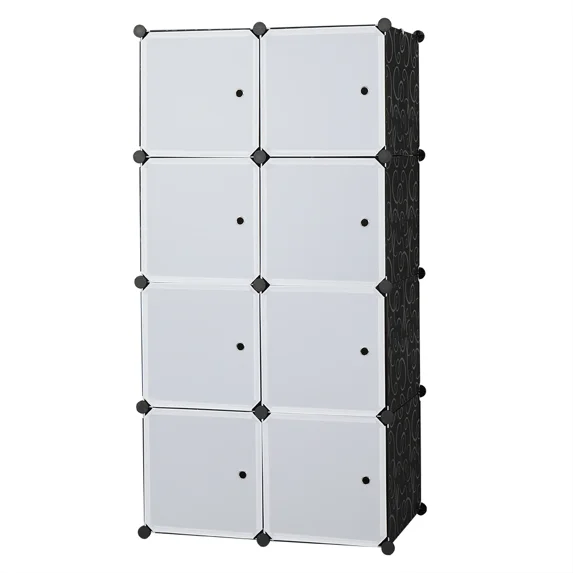 8 Cube Organizer Stackable Plastic Cube Storage Shelves Design ...