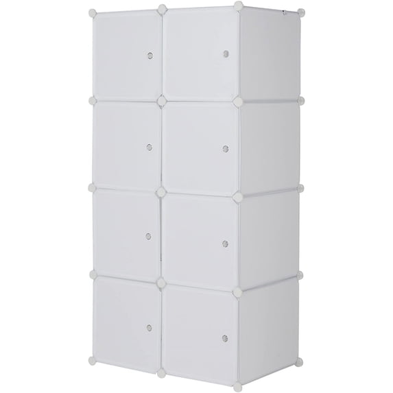 Stackable Modular Plastic System 8 Cube Organizer Stackable Plastic Cube Storage Shelves Design ...