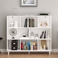 thumbnail image 1 of 8-Cube Storage Organizer Bookcases Wood,Display Shelf,3-Tier Cubical Storage Shelves,White, 1 of 8