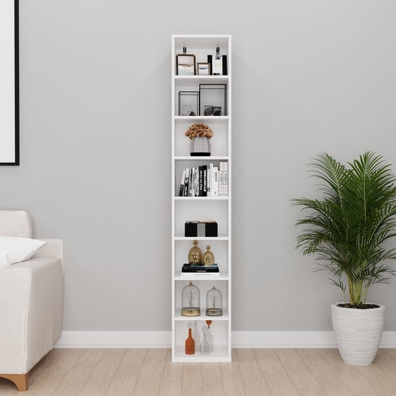 8-Cube Storage Organizer Bookshelf with Storage,Display Shelf,8-Tier Cubical Storage Shelves,White