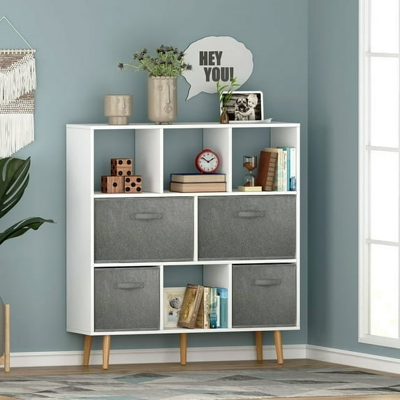 Dbpower Cube Bookshelf with Storage Drawers
