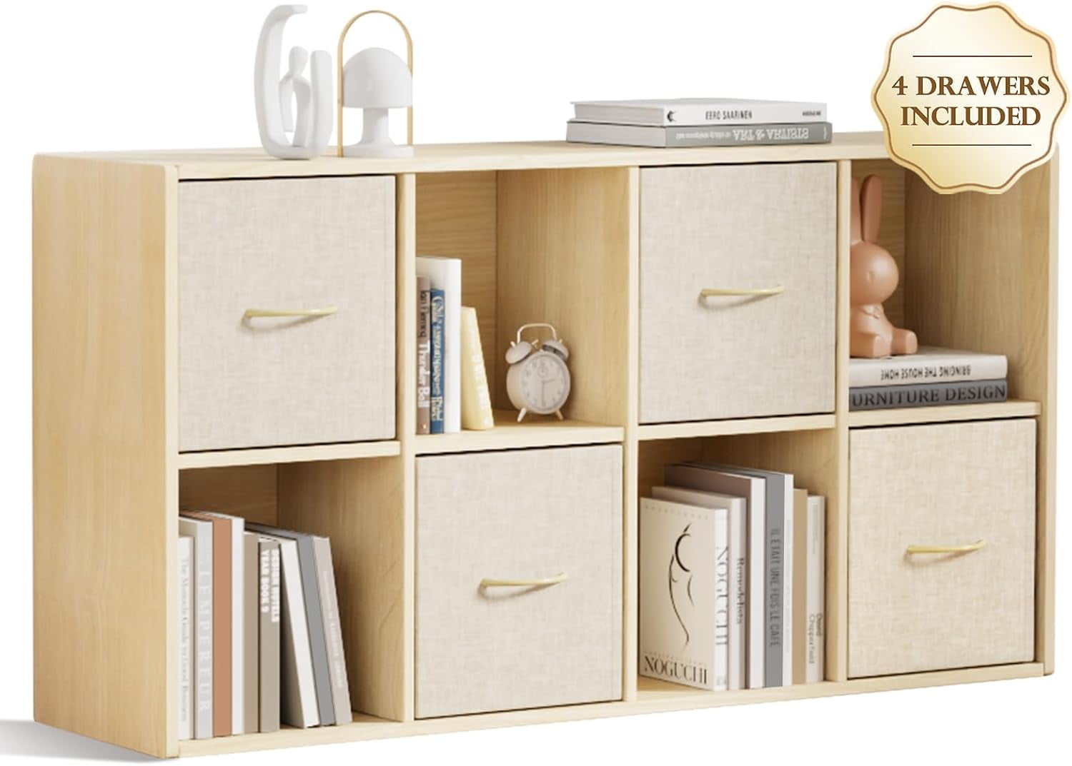 Best Choice 8-Cube Wooden Bookcase - Bookshelf with