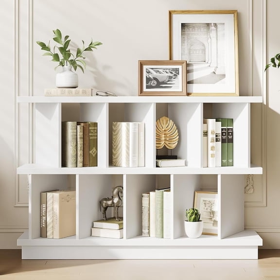 Memoryfield 8 Cube Storage Shelf Organizer, Display Storage Bookcase, Open Cube Bookshelf with 10 Removable Back Panels, for Living Room, Bedroom, Walnut