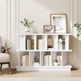 thumbnail image 1 of 8 Cube Storage Shelf Organizer, Open Cube Bookshelf with 10 Removable Back Panels, Multi-Functional Bookcase, for Living Room, Bedroom, Entrance Hall, and Home Office，White, 1 of 7