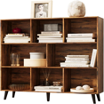 8Cube Wooden Bookshelf 3 Tiered Open Horizontal Display Bookcase