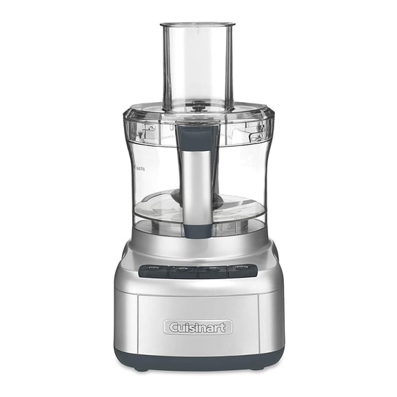 8 Cup Food Processor Silver 350-Watt Motor with Slicing Discs