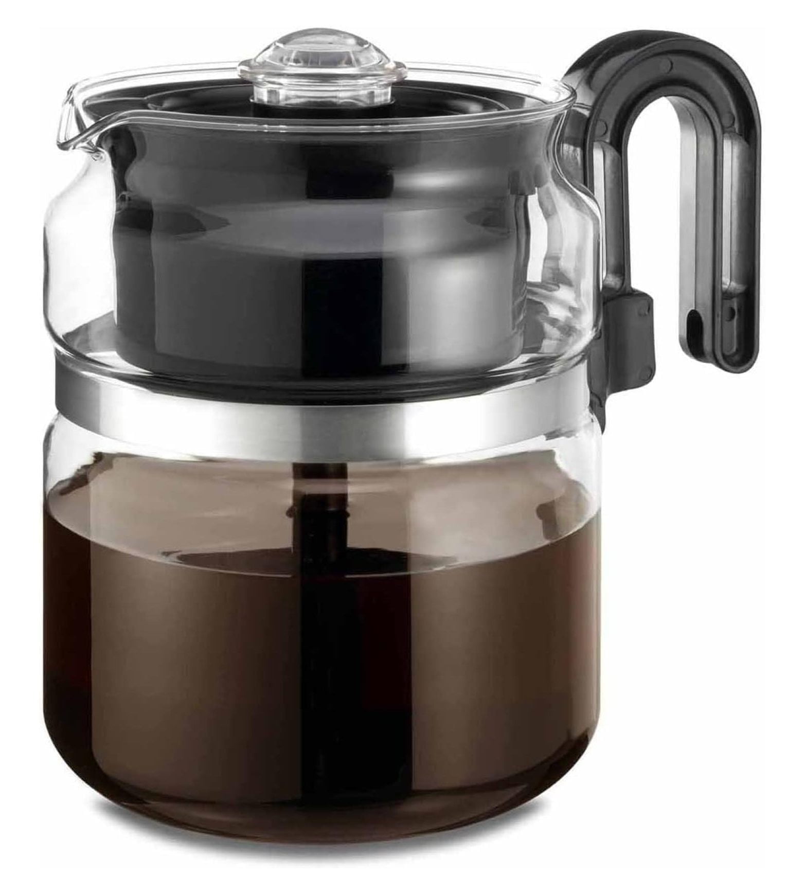 Percolator Coffee Pot Stovetop Electric Pot Café Brew 8-Cup Glass