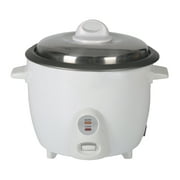 8-Cups (Cooked) / 2Qt. Rice & Grain Cooker, Steamer, One Touch Rice Cooker, 2L Mini Electric Rice Cooker Multifunctional Home Use Soup Porridge Cooking Machine for 1-2 People, 110V US Plug, White