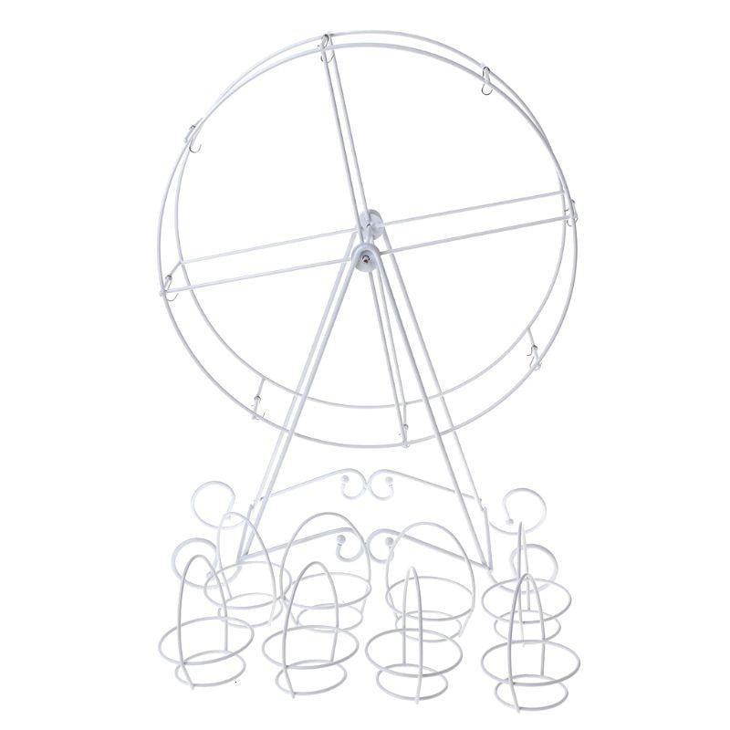 8 Cups Metal Rotating Ferris Wheel Cupcake Dessert Stand Cake Holder ...