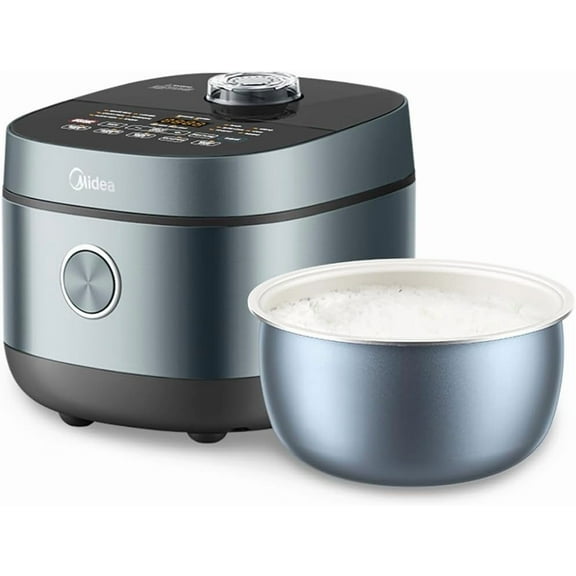 8 Cups Uncooked Rice Cooker, Non-stick Ceramic Rice Cooker with Celadon Coated Inner Pot, 15 Smart Cooking Programs, 4L, MRD401T2BMB