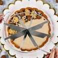 thumbnail image 1 of 8-Cut Stainless Steel Pie Cutters, 8-Slice Pie Cutter Press, Cake Divider, 10-Inch, 1 of 5