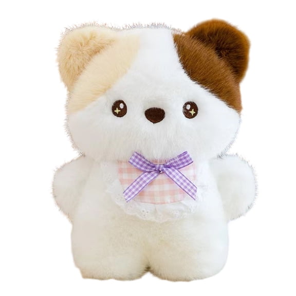8" Cute Cat Plush Doll, Soft Stuffed Animal Toy with Bow Tie, Kawaii Plushie Pillow for Home Decor, Collectibles & Gifting