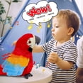 thumbnail image 1 of 8" Cute Talking Parrot Repeats What You Say Electronic Interactive Plush Toy Stuffed Animal Record Parrot Waving Wings Funny Bird Toys for Children Girls Boys Best Xmas Gift, 1 of 4
