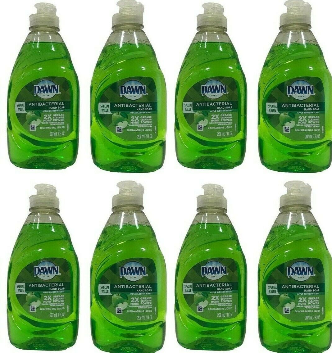 8 Dawn Ultra Antibacterial Dish Soap Apple Blossom scent 7 oz each