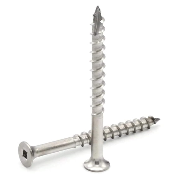 #8 Deck Screws 305 Stainless Steel Square Drive Type 17 Wood Cutting Point #8 x 2 inch Qty 100