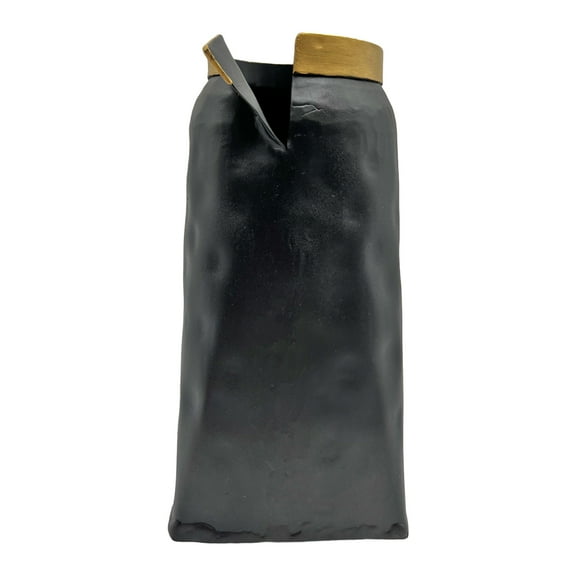 8"  Decorative Abstract Black Vase