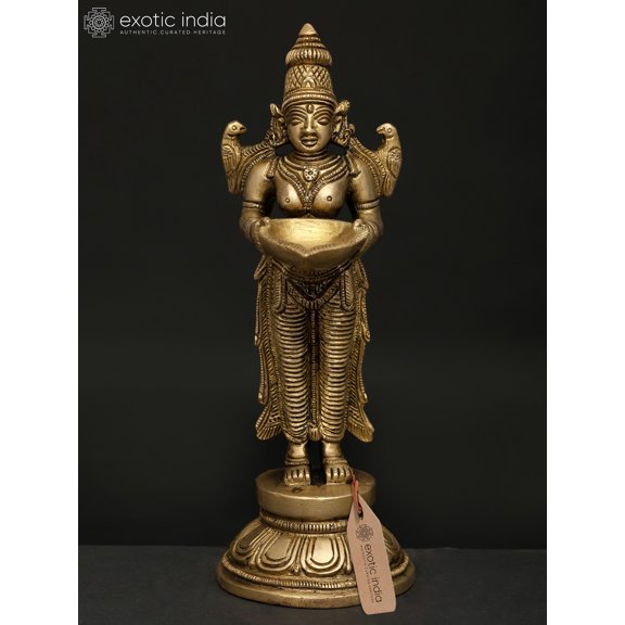 8" Deep Lakshmi | Brass Statue | Made In India | Handmade