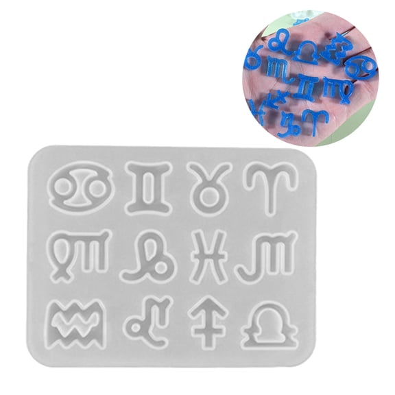 8 Design Zodiacs Charm Silicone Mold Flexible Nonstick Materials Mould For Detailed Resin Clay Jewelry Making