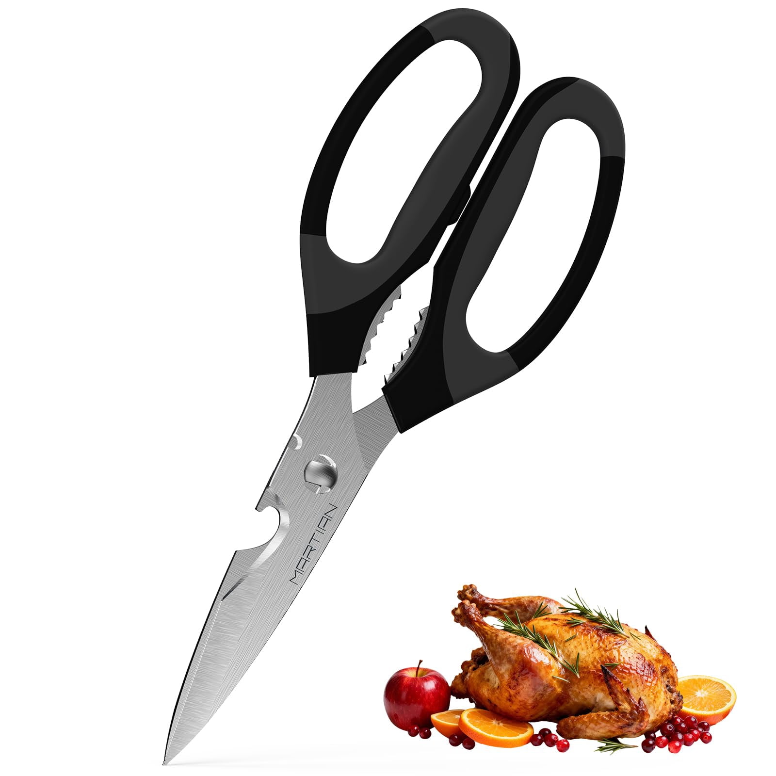 8" Detachable Kitchen Scissors - Heavy-Duty SUS420J2 Stainless Steel ...